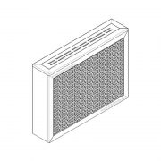 Дамаско белый. Экран с коробом для радиаторов 900х600×170 мм.
