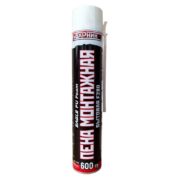 Пена монтажная бытовая (с трубочкой) ТМ Ударник 600 гр. баллон